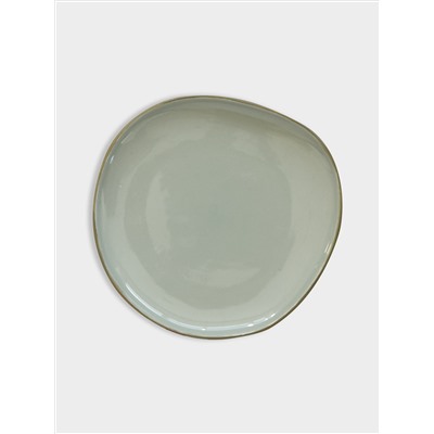 Тарелка закусочная, 22 см, зелёная, Organica
