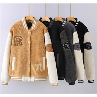 Осенне-зимняя утепленная бейсбольная куртка