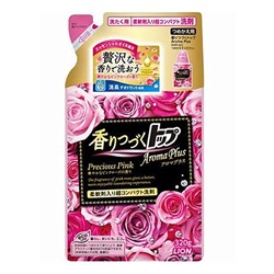 LION Жидкое ср-во д/стирки  Top Aroma Plus Precious Pink  розовые  розы смен.упак 320гр