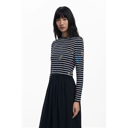 Vestido combinado rayas