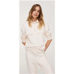 Женская толстовка с нагрудными карманами и с короткой молнией МАНГ*О