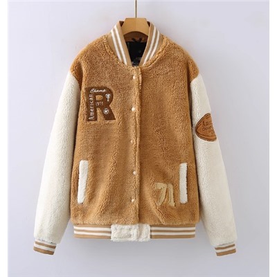 Осенне-зимняя утепленная бейсбольная куртка