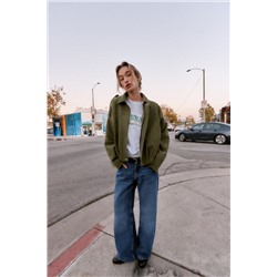 CHAQUETA BOMBER EFECTO ANTE