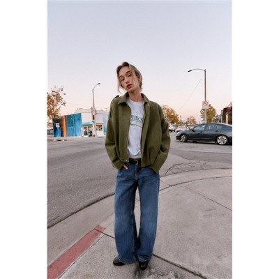 CHAQUETA BOMBER EFECTO ANTE