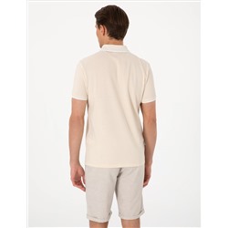 Bej Slim Fit Tişört