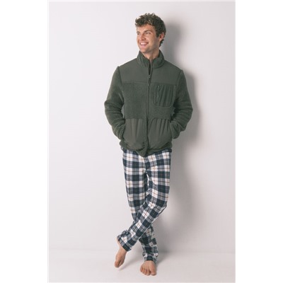 Bata corta hombre borreguito verde