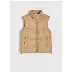 Weste aus Lederimitat