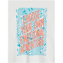 Футболка прямого кроя с принтом