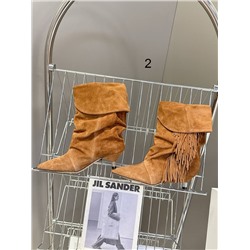 Женские замшевые полусапожки