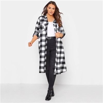 Женская удлиненная рубашка Plus Size