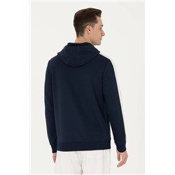 Erkek Lacivert Kapüşonlu Sweatshirt