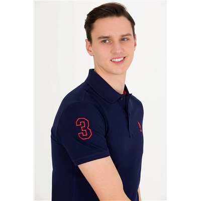 Erkek Lacivert Basic Polo Yaka Tişört