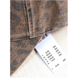 Бейсболка с леопардовым принтом из хлопкового твила