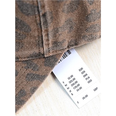 Бейсболка с леопардовым принтом из хлопкового твила