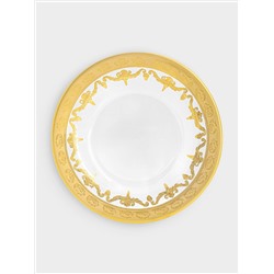 Тарелка обеденная, 26 см, 4 шт, стекло, золотистая, Versailles