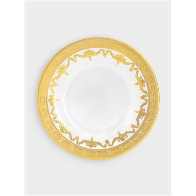 Тарелка обеденная, 26 см, 4 шт, стекло, золотистая, Versailles