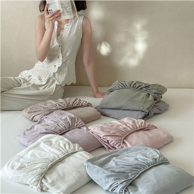 Хлопковая матовая простынь