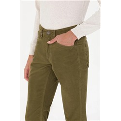 Erkek Haki Kanvas Pantolon