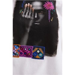 Camiseta arty pespuntes