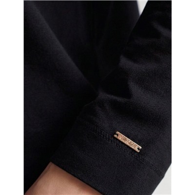 Базовый лонгслив из премиального хлопка с эластаном