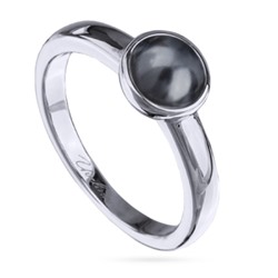 Кольцо Теннис (Майорка темно-серая 6мм; покрытие родий), Есть комплект