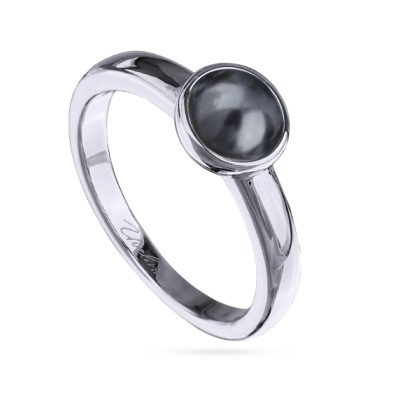 Кольцо Теннис (Майорка темно-серая 6мм; покрытие родий), Есть комплект