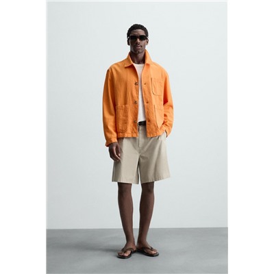 LINEN/COTTON OVERSHIRT