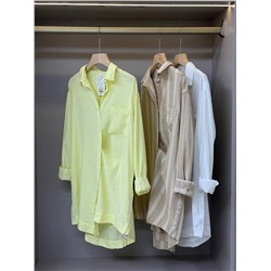 Женская повседневная рубашка из смесового льна