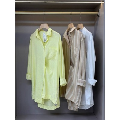 Женская повседневная рубашка из смесового льна