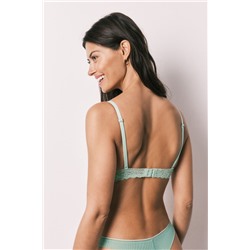 Sujetador halter relleno encaje verde INTUITIVE