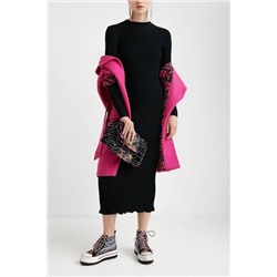 Vestido slim midi canalé