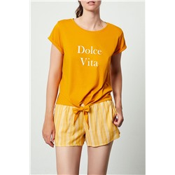 Футболка с горчичным какао