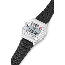 Aqua Di Polo 1987 Unisex Gümüş Retro Mermer Desenli Dijital Kol Saati Apwa064401
