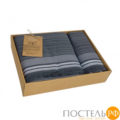 Набор полотенец Карвен " LIDYA" махра 50*90/70*140 HS 1722 antrasit/антрацит