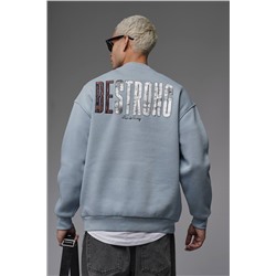 Свитшот будь сильным голубой