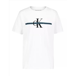 Boys Monologo Stripe Crewneck Tee