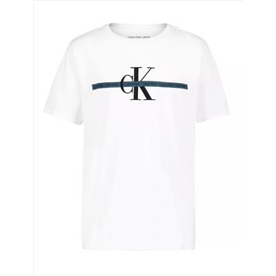 Boys Monologo Stripe Crewneck Tee