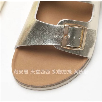 Женские металлические блестящие сандали,