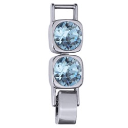 Удлинитель Теннис 2см (кристаллы SW аквамарин 8мм; покрытие родий)