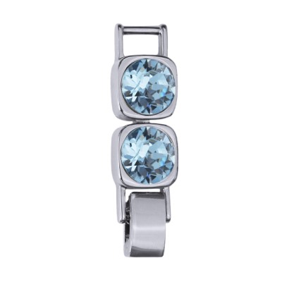 Удлинитель Теннис 2см (кристаллы SW аквамарин 8мм; покрытие родий)