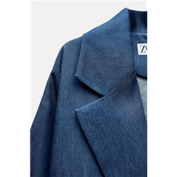 OVERSIZE DENIM-EFFECT BLAZER