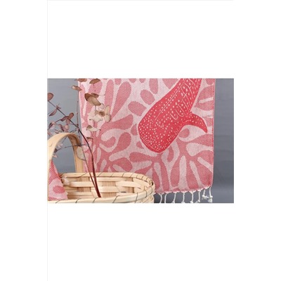 Kayra Export Peştemal Kırmızı Peşkir Küçük Boy 45x95 Cm Pamuk Peşkir Dekor Yıkama Bezi