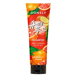 CONSLY Grapefruit &amp; Ginger Shampoo for Deep Cleansing &amp; Freshness Глубоко очищающий шампунь с экстрактами грейпфрута и имбиря 250мл