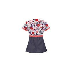 UA Signature Circle White Mock Wrap Scrub Top