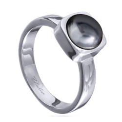 Кольцо Теннис (Майорка темно-серая 8мм; покрытие родий), Есть комплект