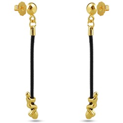 Серьги Объятия (2см; покрытие золото), Есть комплект