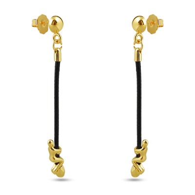 Серьги Объятия (2см; покрытие золото), Есть комплект