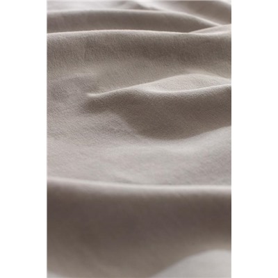 Aimon King Size %100 Pamuk Yıkamalı Bağlamalı Nevresim Takımı - Gri/Pudra