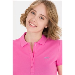 Kadın Pembe Basic Polo Yaka Tişört