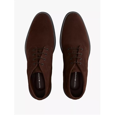 Lace-Up Suede Ankle Boot